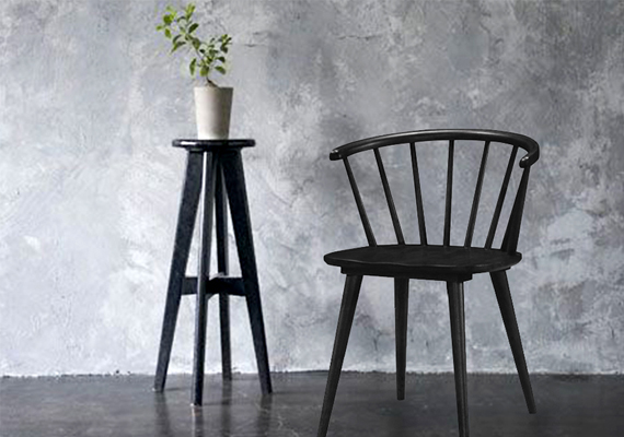 Cassina Chair - The Cassina rubber wood chair has long, dainty legs combined with a classy spindle back. It creates clean lines and a classic arm shape is perfect match in Scandinavian style homes.